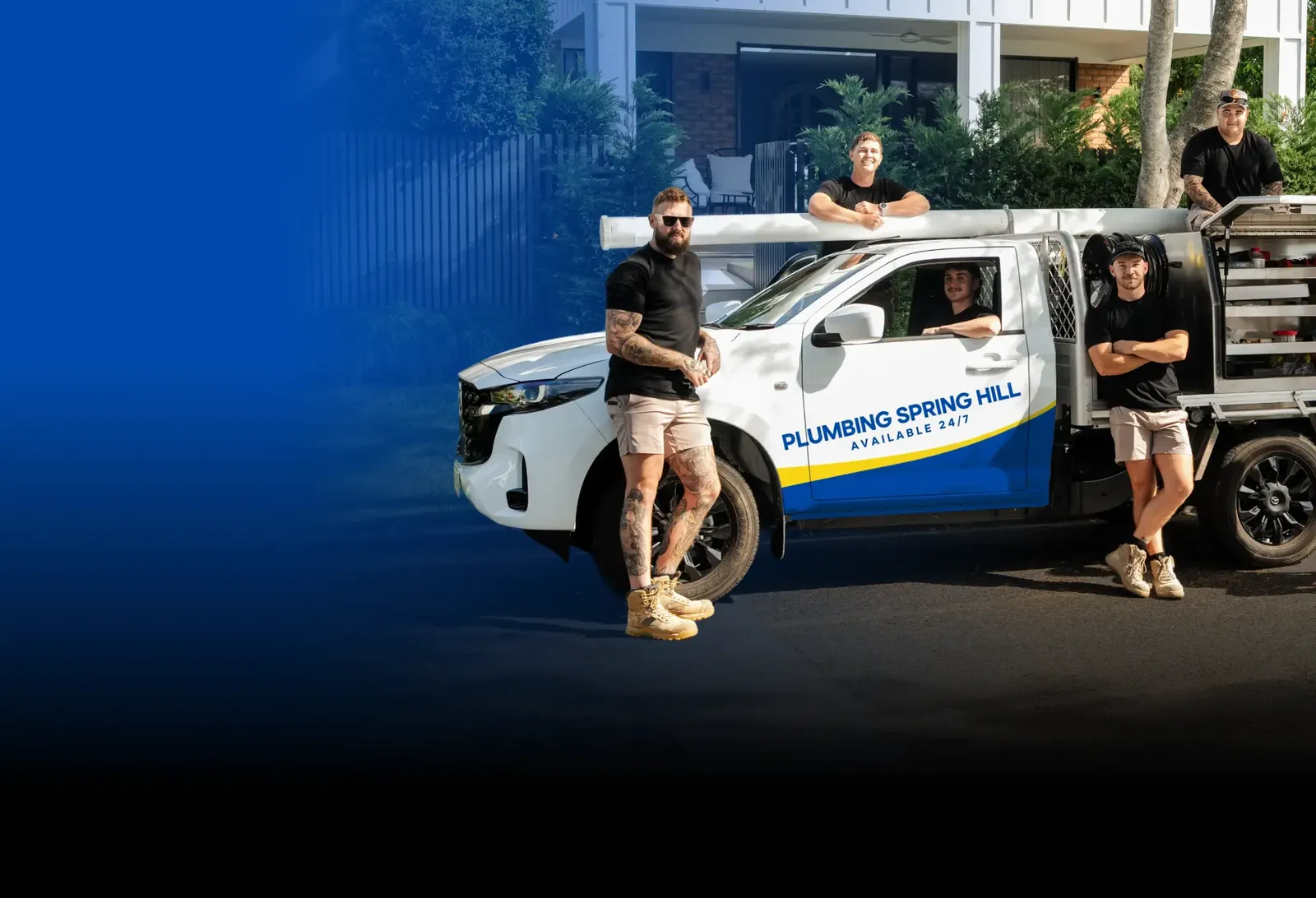 Plumbing Spring Hill team with the ute